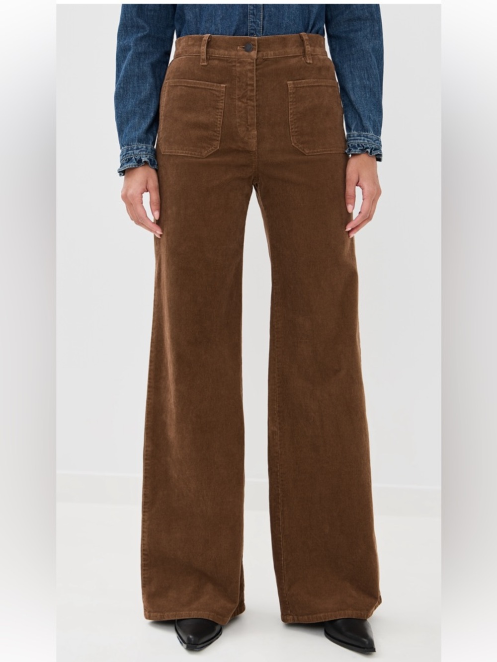 NILI LOTAN NWT Florence Corduroy Pants High Rise Cafe Brown 4 - Picture 3 of 10